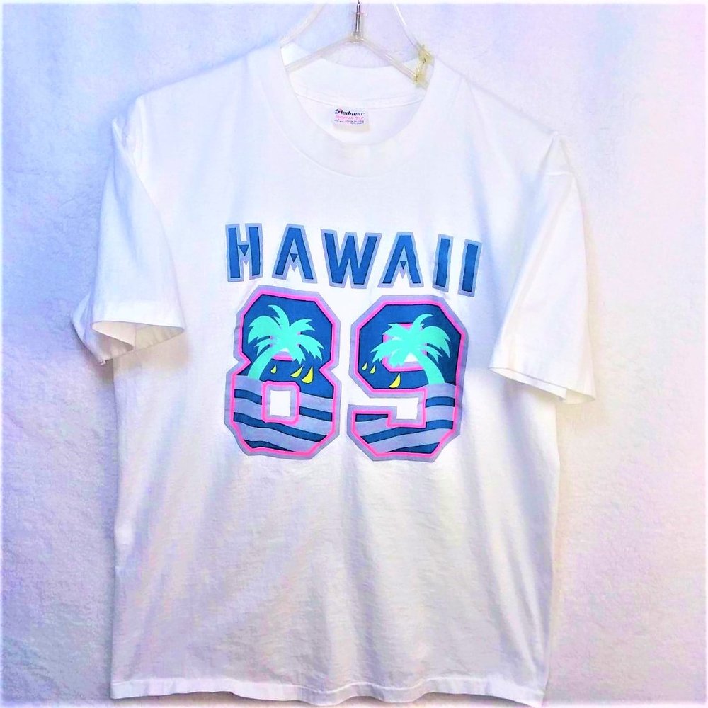 Vintage HAWAII '89 Single Stitch White T-Shirt